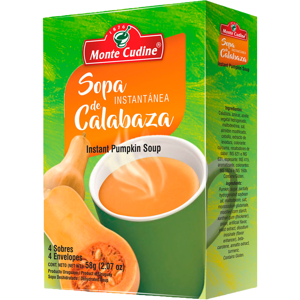 Sopa Inst. Calabaza 4 Monte Cudine