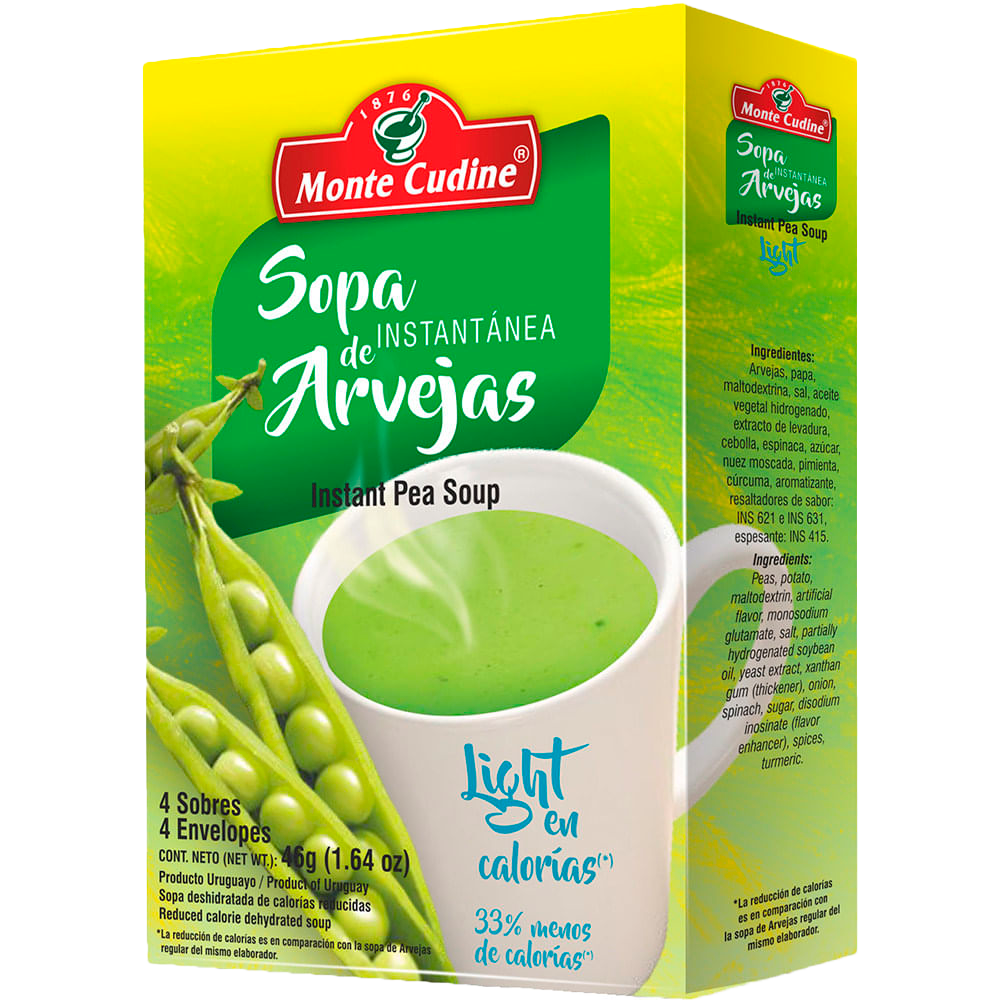 Sopa Inst. Light Arveja Monte Cudine 4